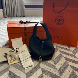 Hermes picotin lock 22.clemence leather